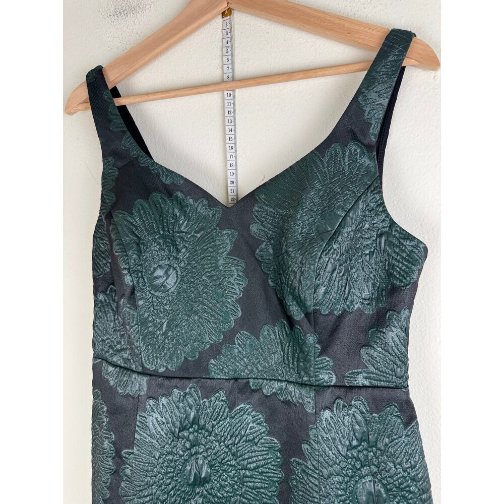 Anthropologie Leifsdottir Emerald Floral Brocade Sheath Dress 10P - Picture 7 of 16